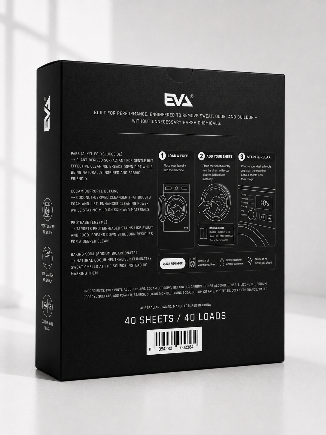 EVA Performance Laundry Detergent Sheets