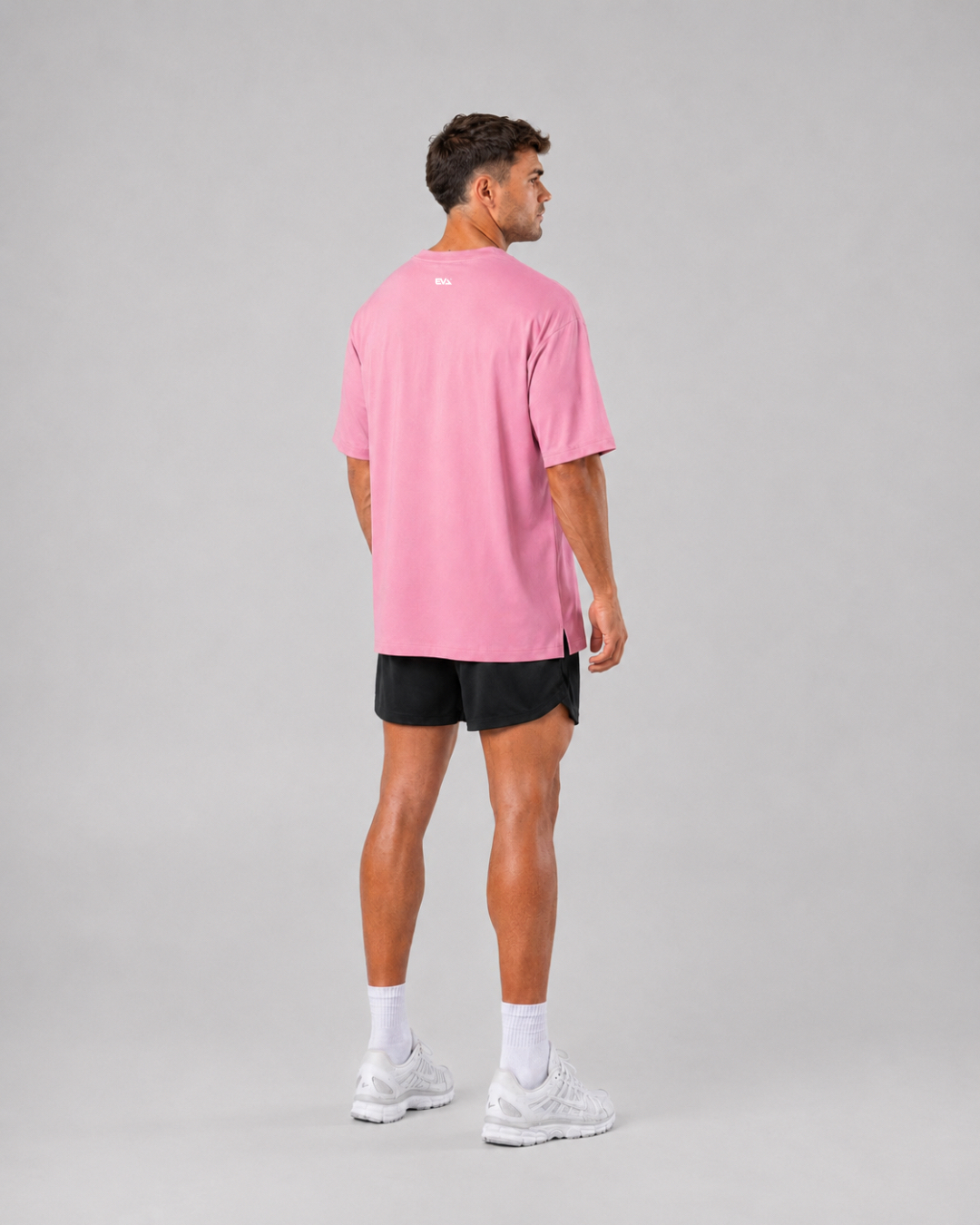 Legacy Oversize Tee in Powder Pink - back view