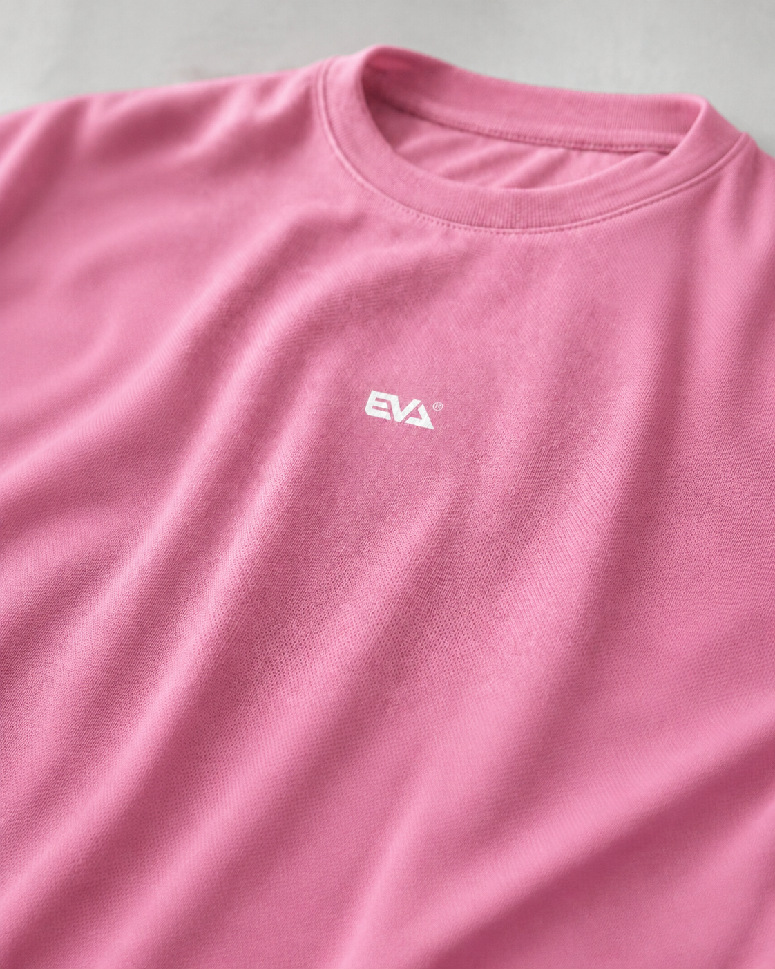 Legacy Oversize Tee in Powder Pink - EVA chest logo detail