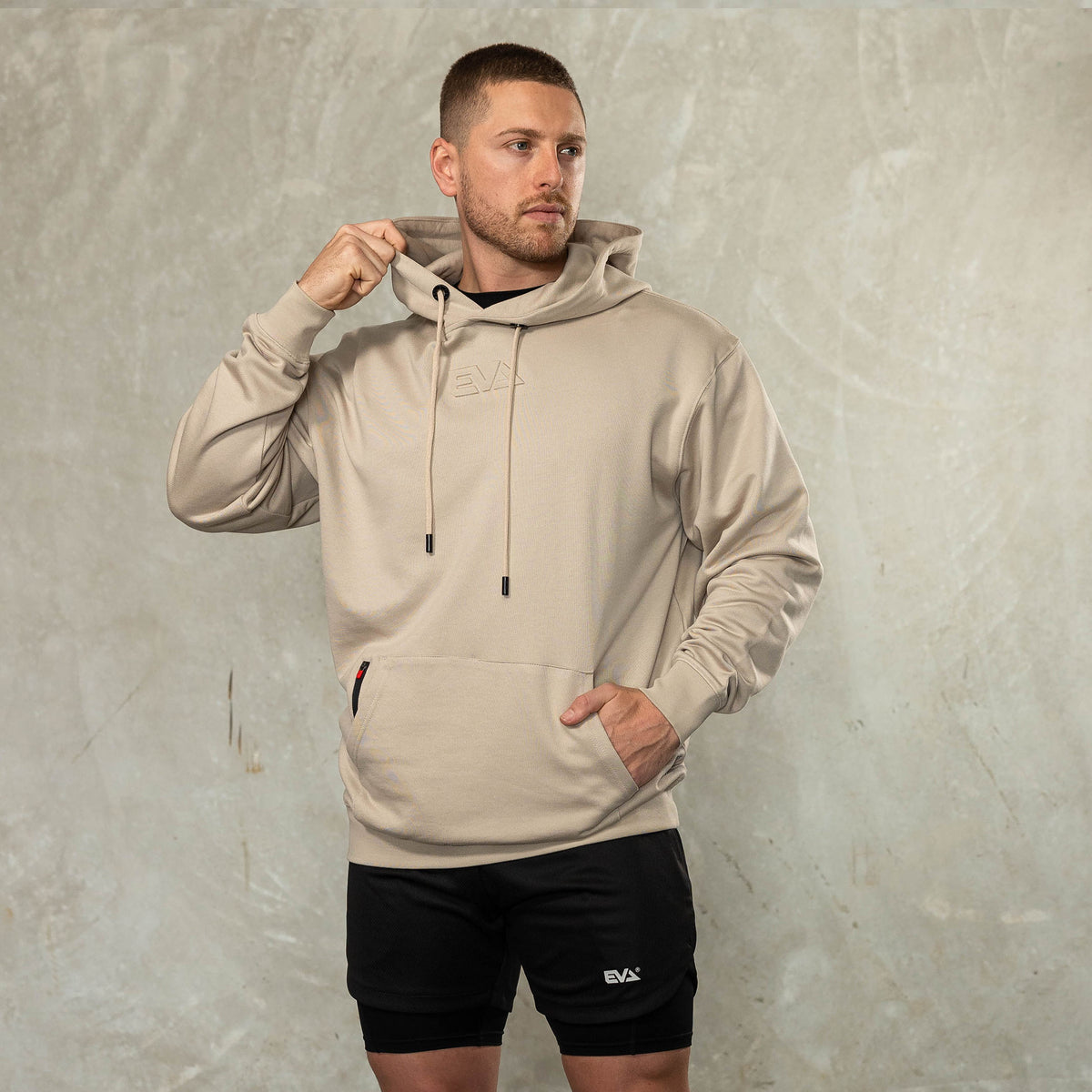 EMBOSSED French-Terry Hoodie [Bone]