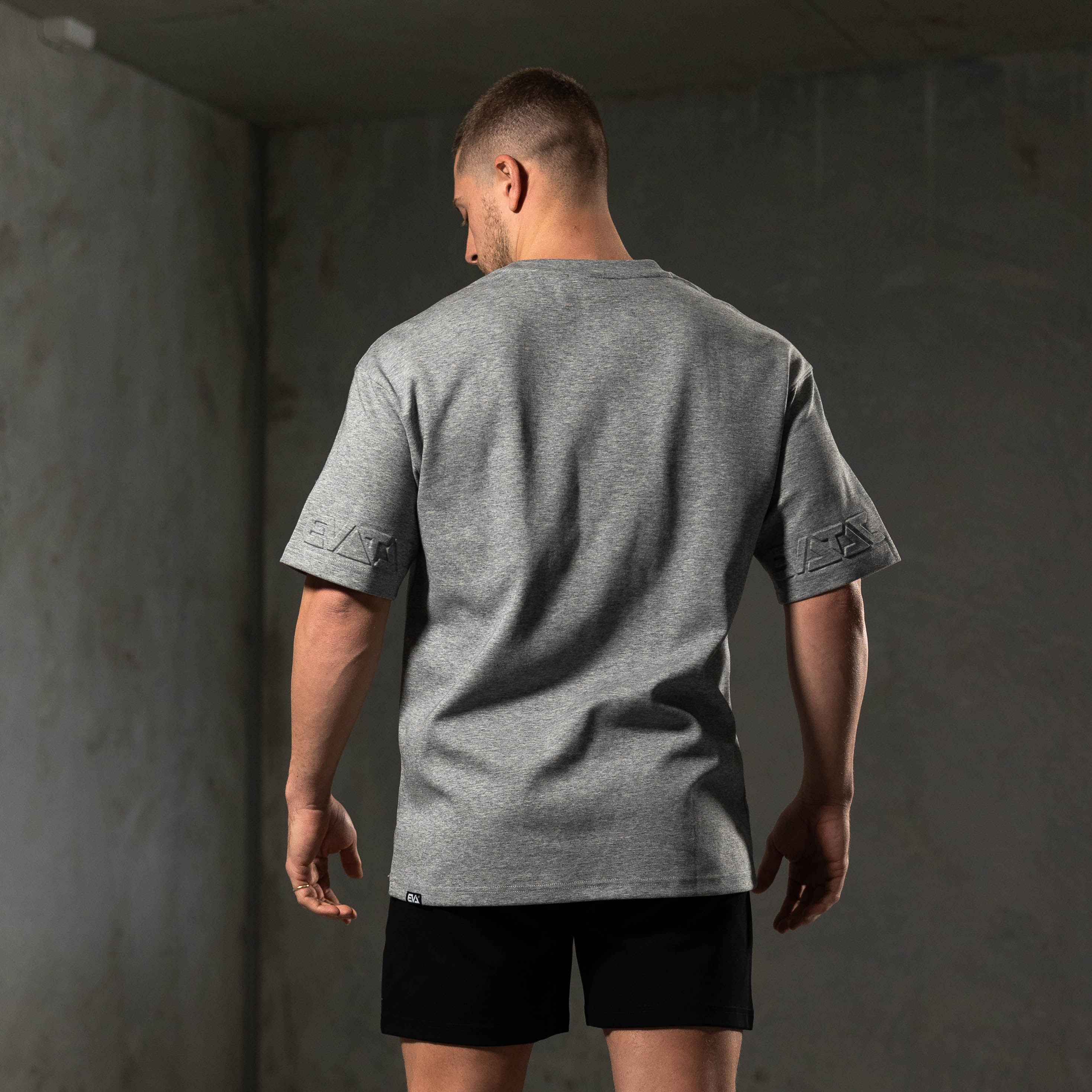 Embossed Oversized Tee [Grey Marl]