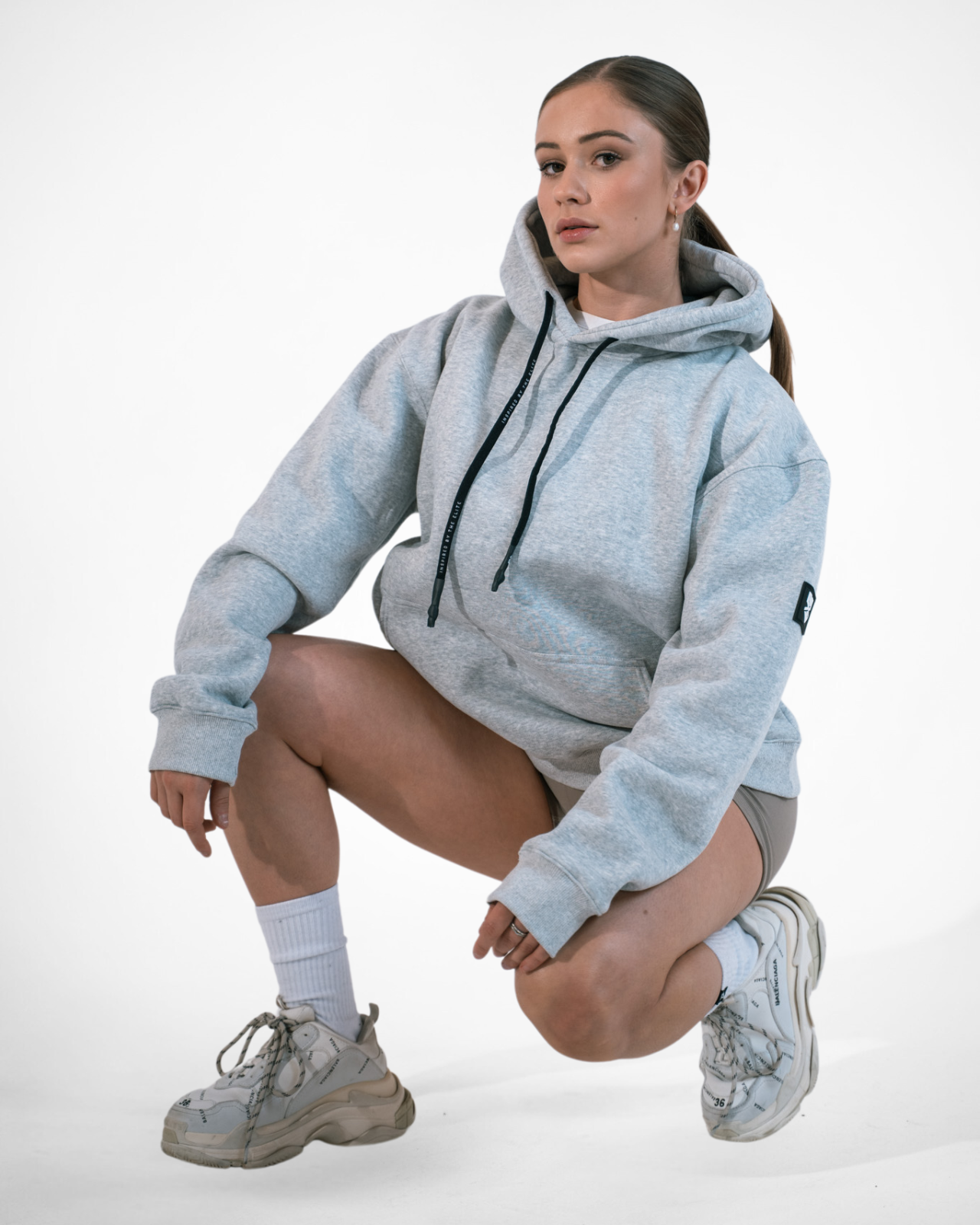 OVERSIZED TECH HOODIE [SHADOW MARL GREY]