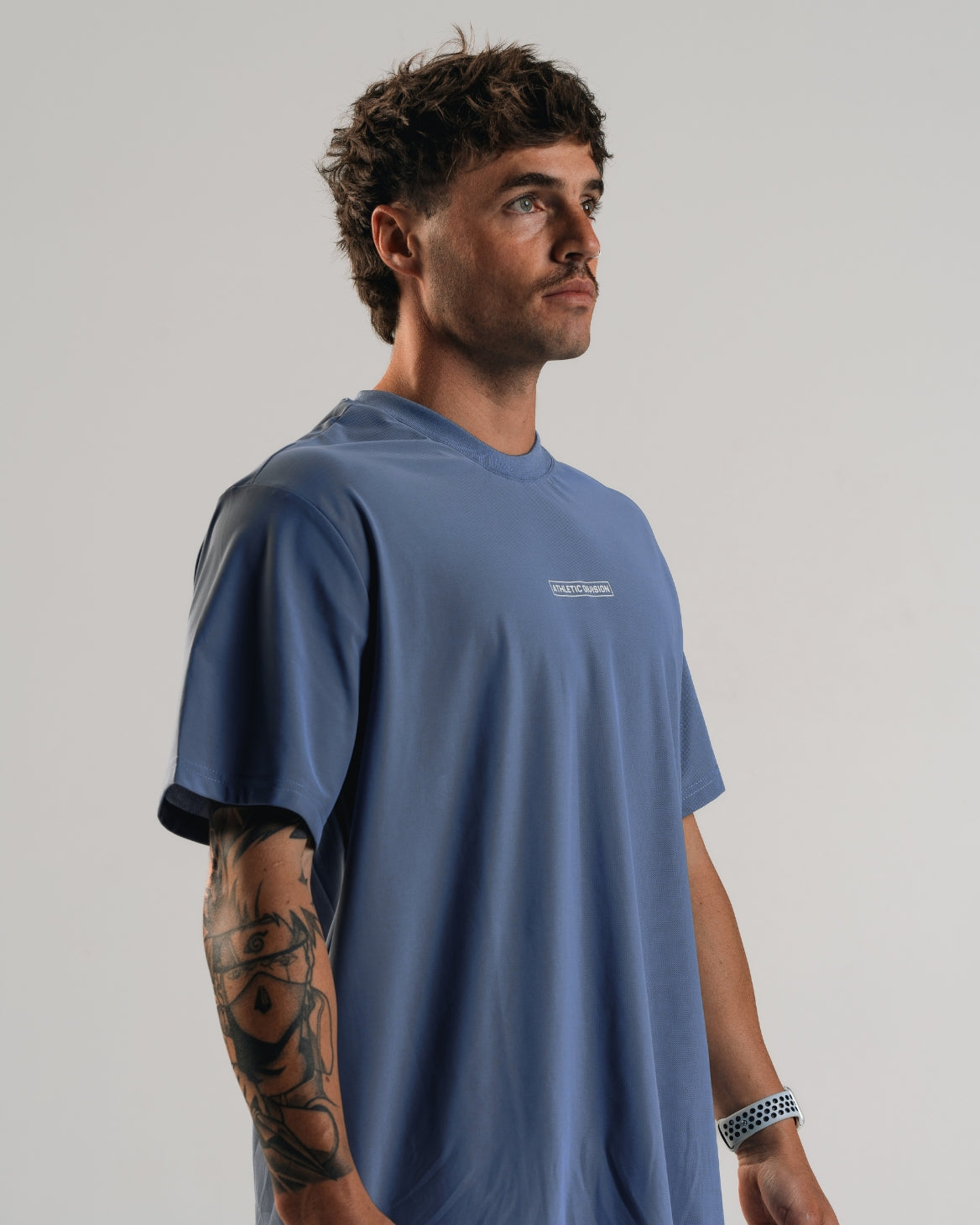 EVA7914 ATHLETIC DIVISION OVERSIZE TEE [BLUE ASH]