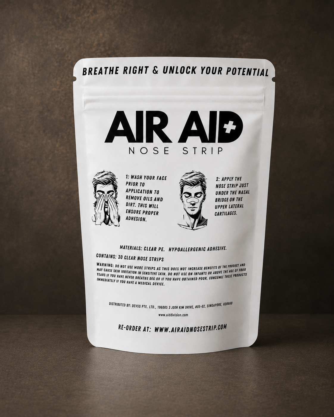 AIR AID NOSE STRIP - CLEAR [1 month supply/31 pcs]