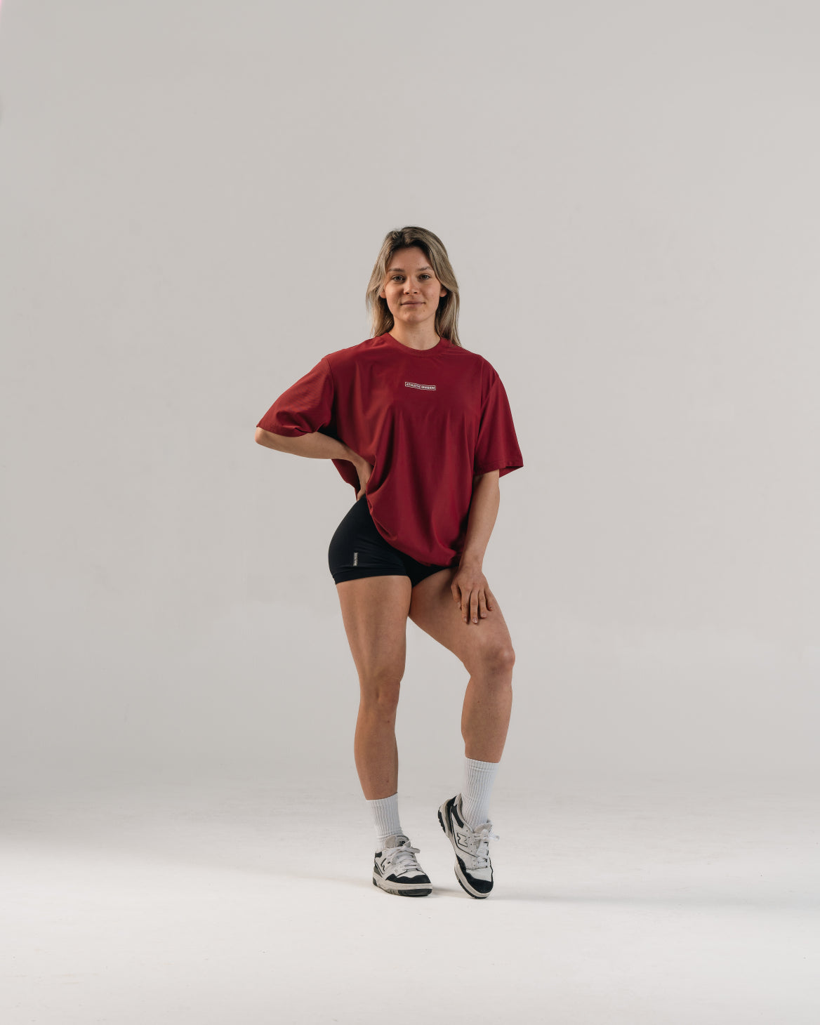 EVA7914 ATHLETIC DIVISION OVERSIZE TEE [DEEP RED]