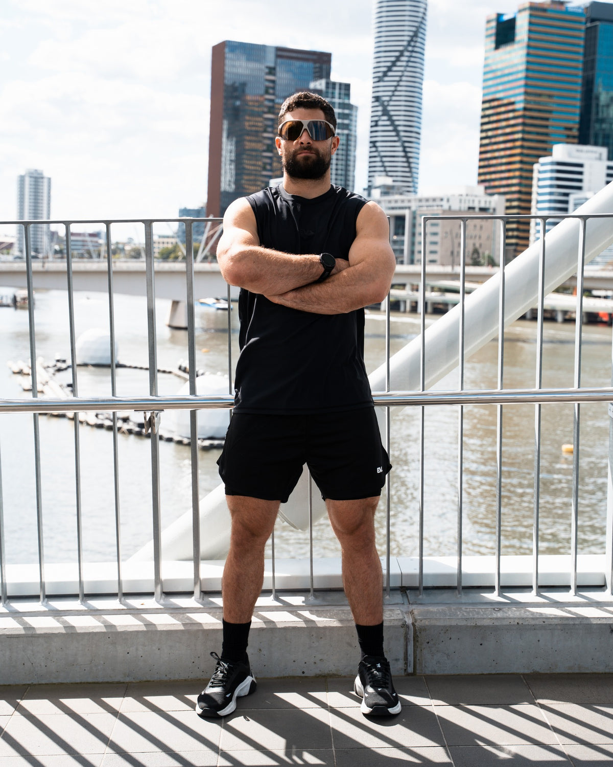 EVA6955 Airflex Tank [Black] - arms crossed