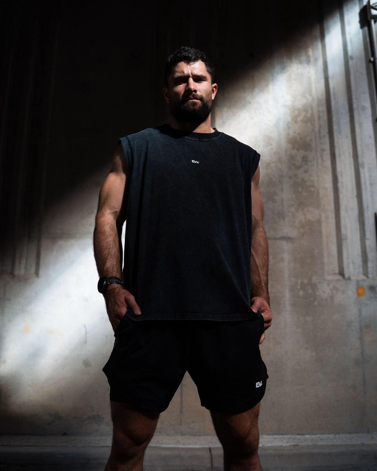 Forge Box Tank [Acid Black] worn on model