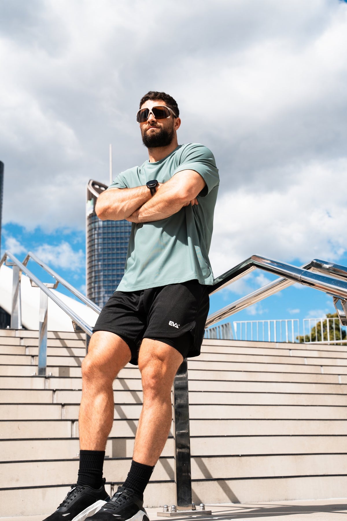 EVA Legacy Oversize Tee in Dusty Teal