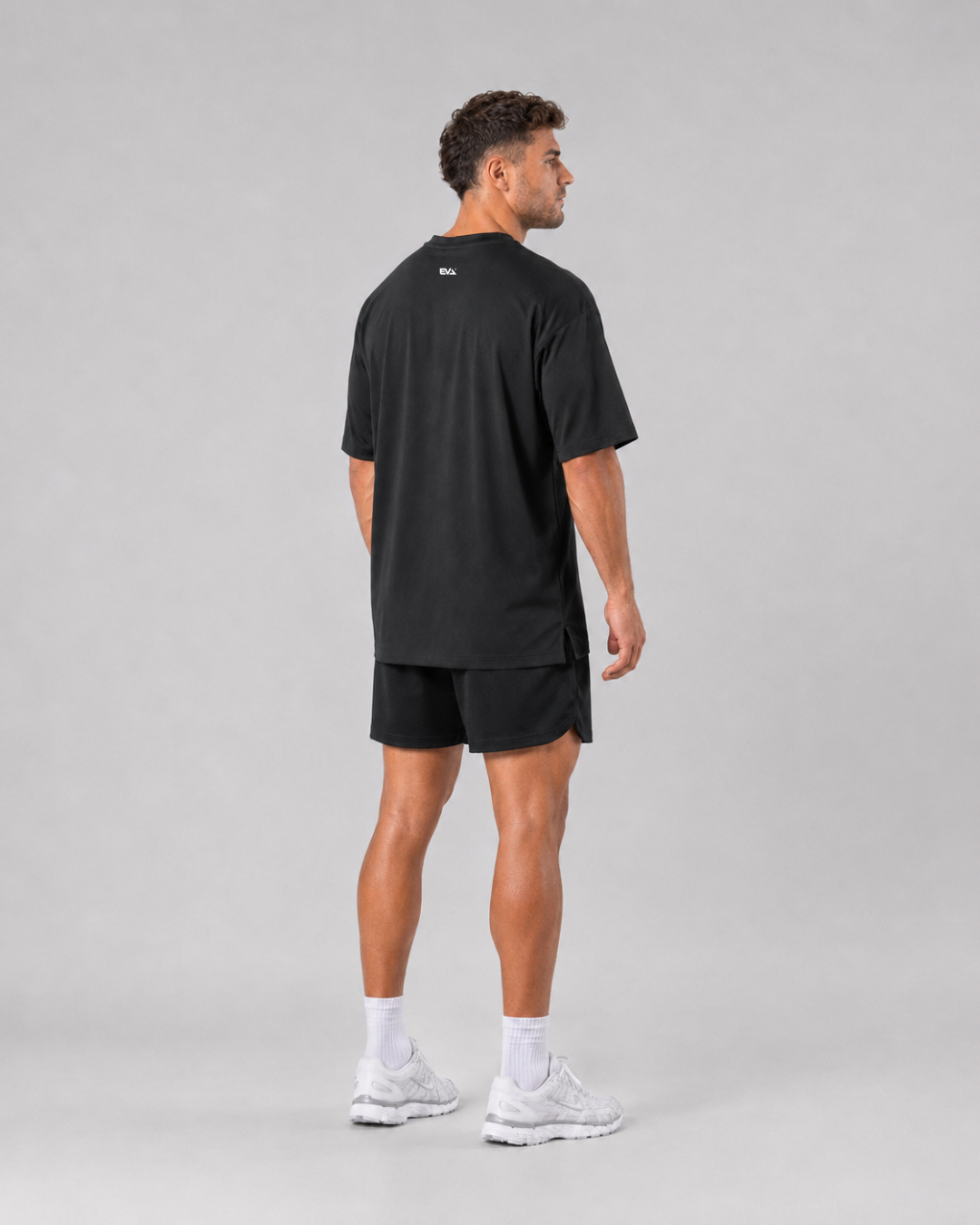 Legacy Oversize Tee in Black - back view