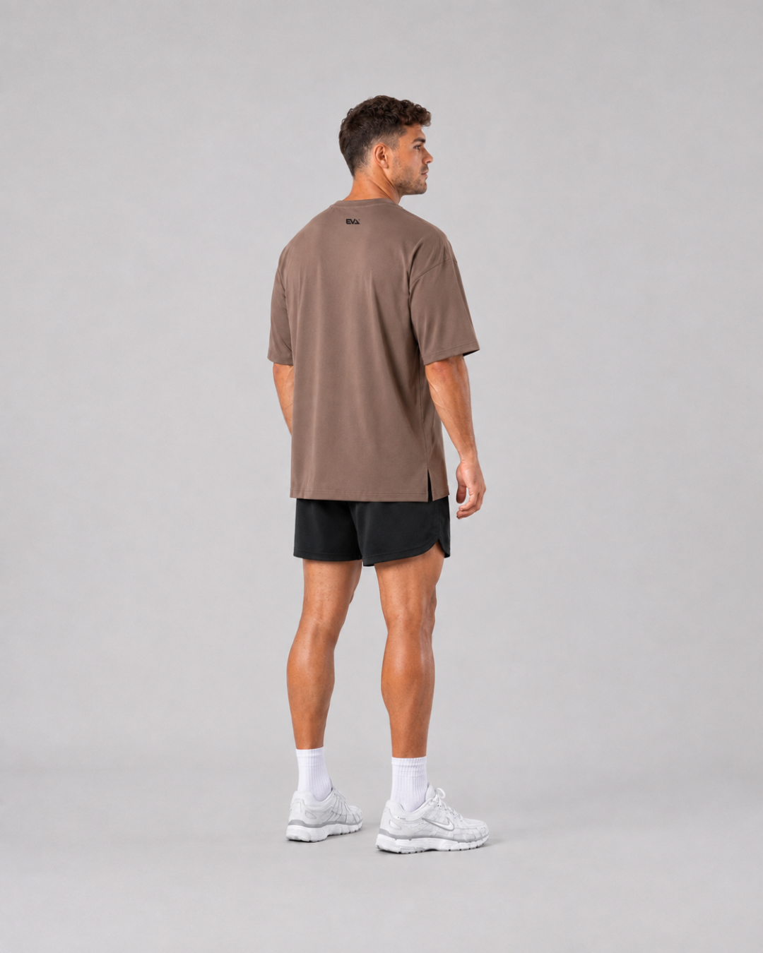 Legacy Oversize Tee in Clay Brown - back view