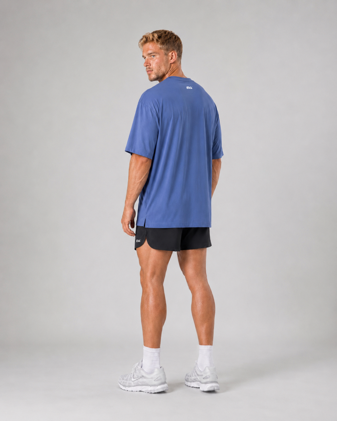 Legacy Oversize Tee in Core Blue - back view