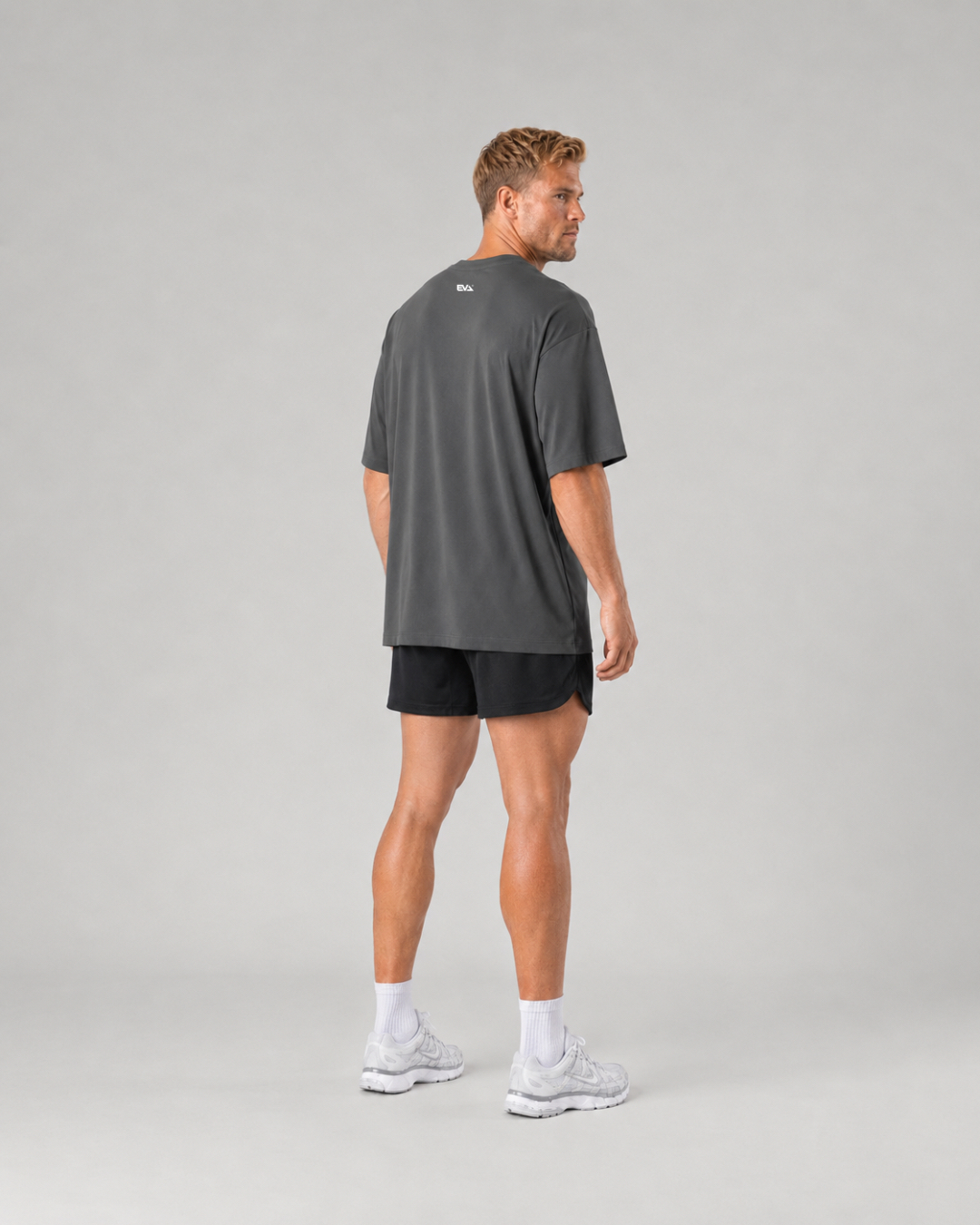 Legacy Oversize Tee in Iron Grey - back view