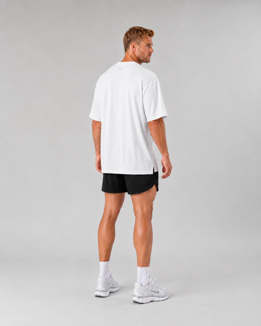 Legacy Oversize Tee in White - back view