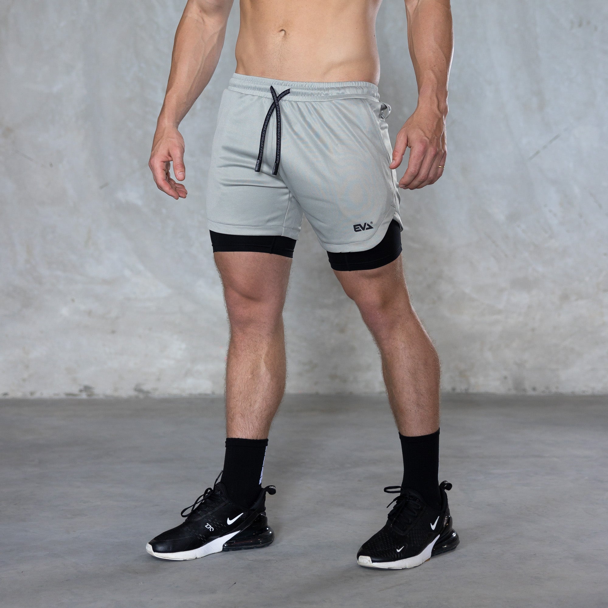 TRAINER LINER SHORTS [GREY/BLACK]