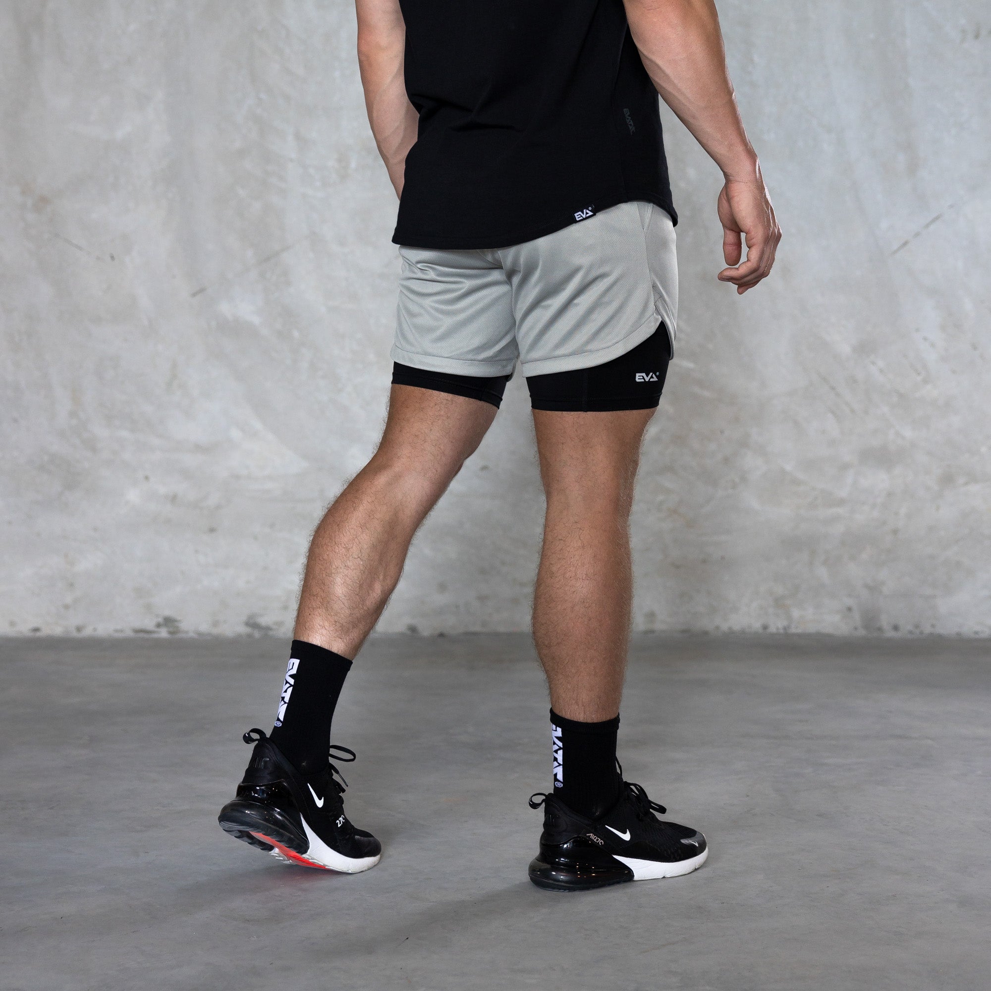 TRAINER LINER SHORTS [GREY/BLACK]