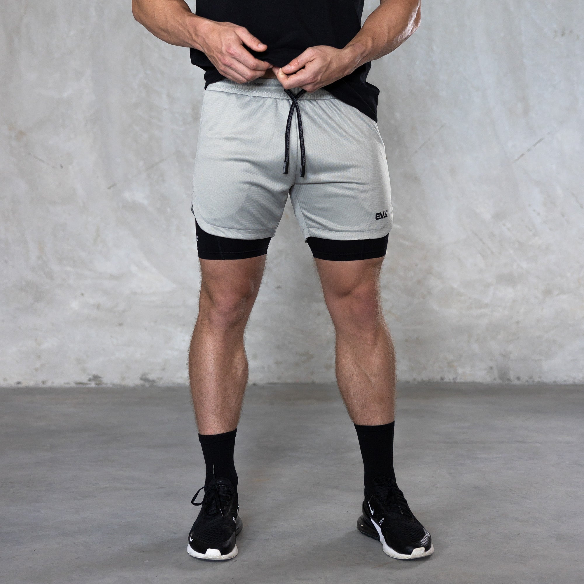 TRAINER LINER SHORTS [GREY/BLACK]