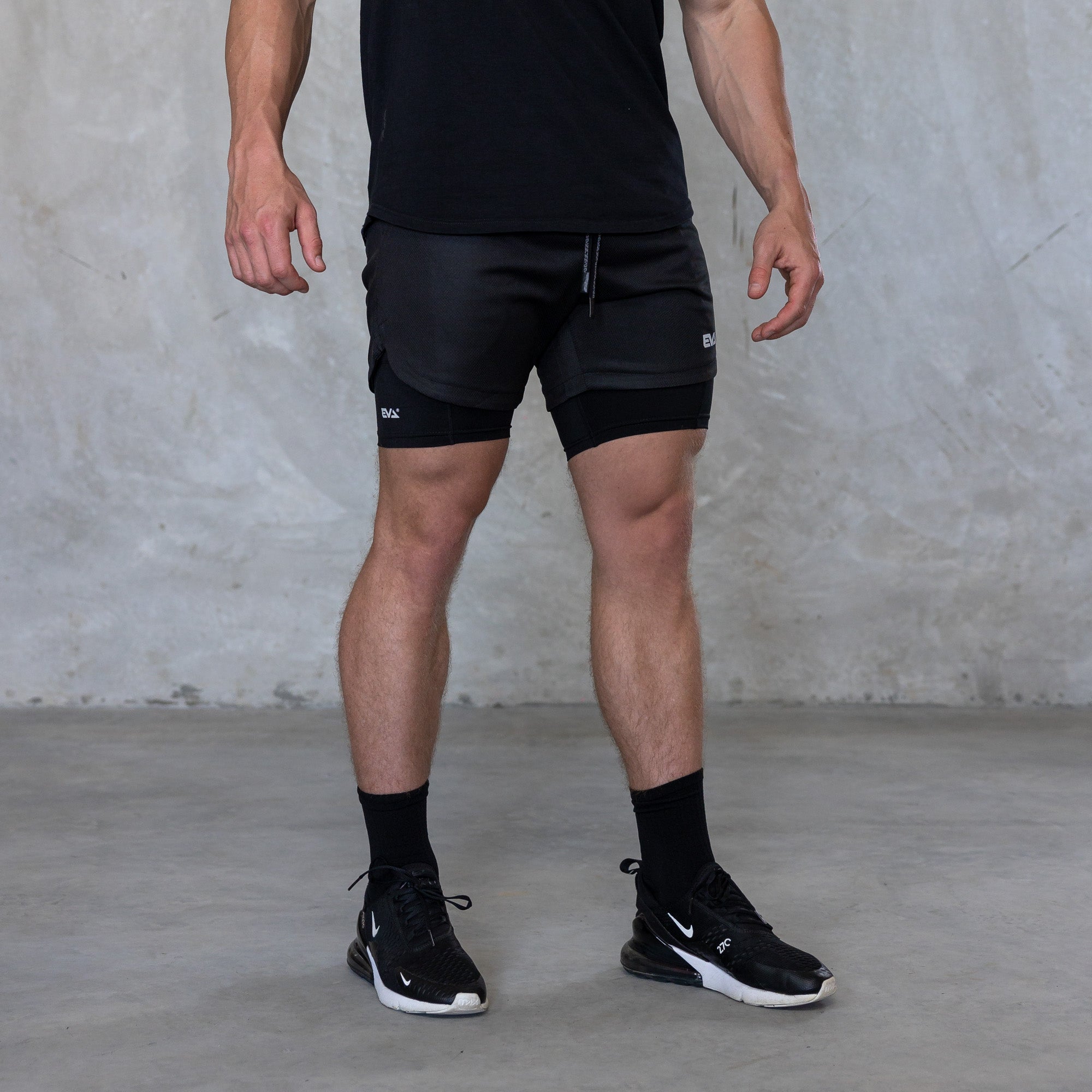 TRAINER LINER SHORTS [BLACK/BLACK]